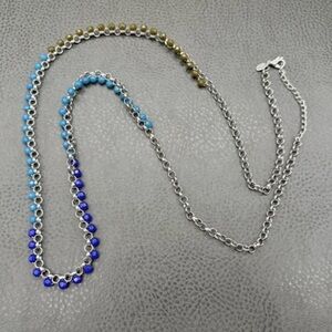 Lia Sophia Elegant Blue and Silver Necklace